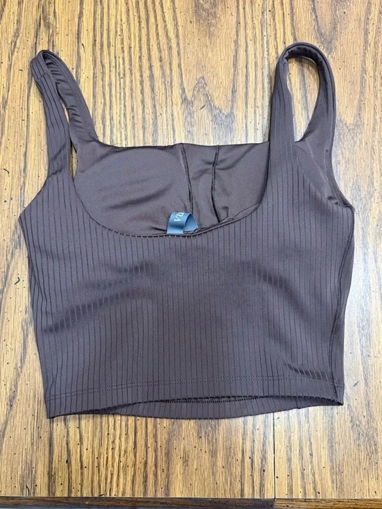 Vuori Inversion Rib Support Tank Java Brown NWOT - Picture 3 of 6